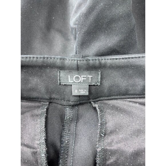 Loft Womens Black High Waist Skinny Pants Size 8 Cotton Blend - Picture 10 of 12